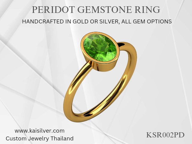 peridot gemstone ring