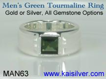 male green gemstone ring green tourmaline