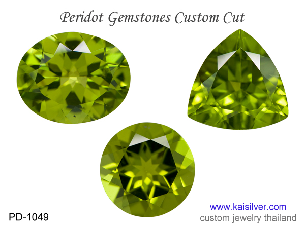 peridot gems all shapes and sizes