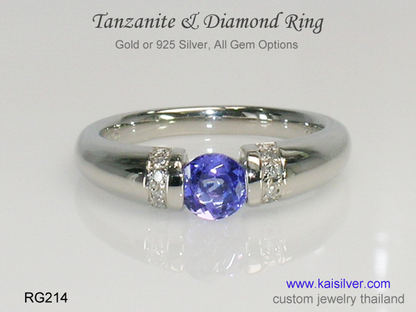 tanzanite gemstone engagement ring
