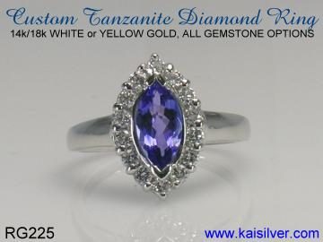 tanzanite diamond ring collection