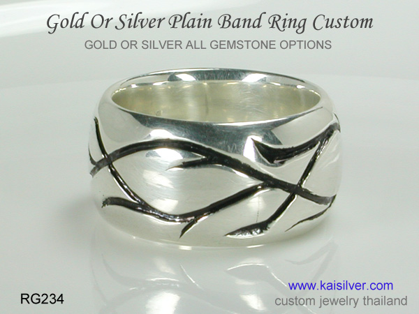 band  ring for men plain gold or silver